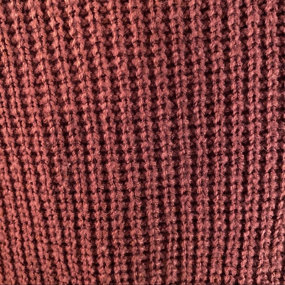 Charlotte Russe Burgundy Waffle Sweater - Picture 7 of 7